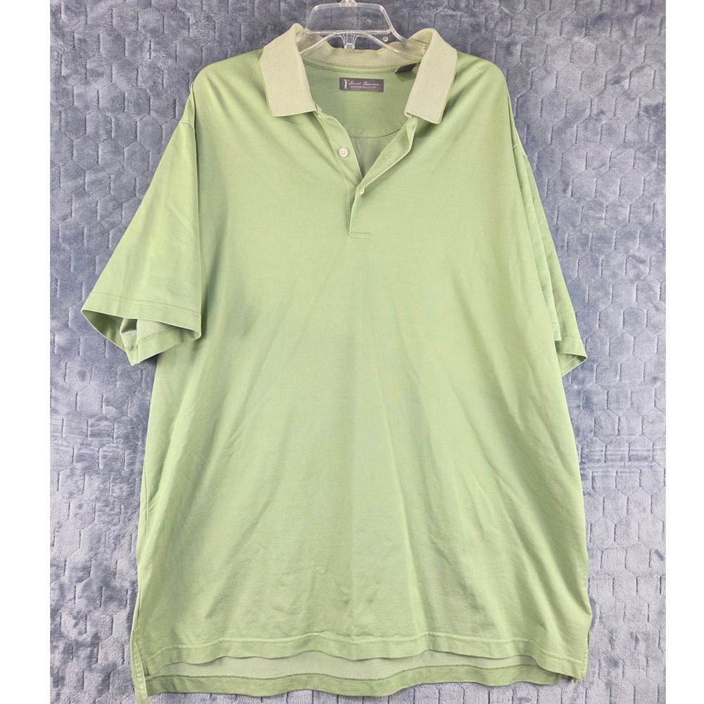 Daniel Cremieux Signature Collection Mens 2XT Sage Green Pique Polo Shirt Tall - Picture 1 of 6